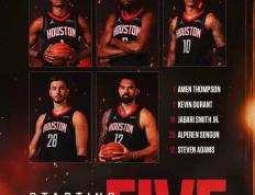 NBA球队实力榜：雷霆位居榜首(shǒu)、火(huǒ)箭第7-火(huǒ)箭揭幕战首(shǒu)发阵容曝光